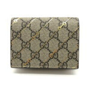 Gucci wallet GG bifold canvas Supreme horsebit leather